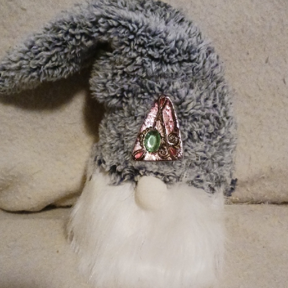 Gray and White Kids Gnome Hat